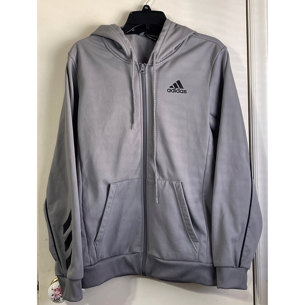 Men's Adidas Basketball Club Zip Up Hoodie Size Small
